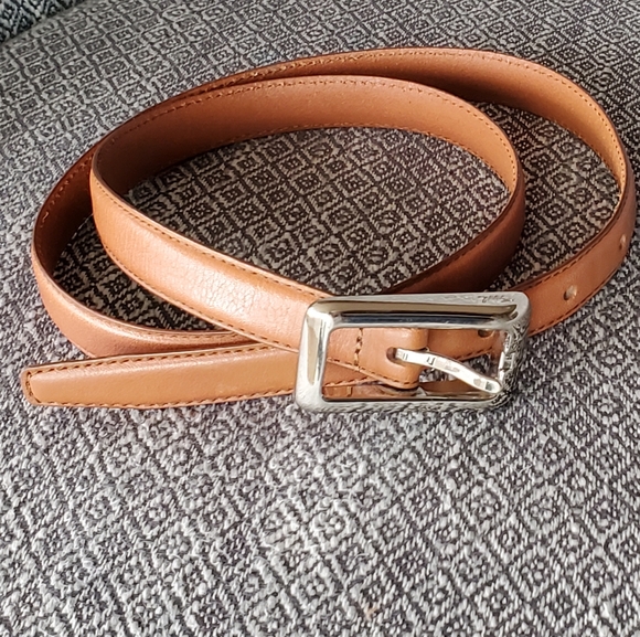 Fossil Timeless Leather Belt, Silver Buckle, Whiskey Brown, Medium, EUC - Picture 13 of 13